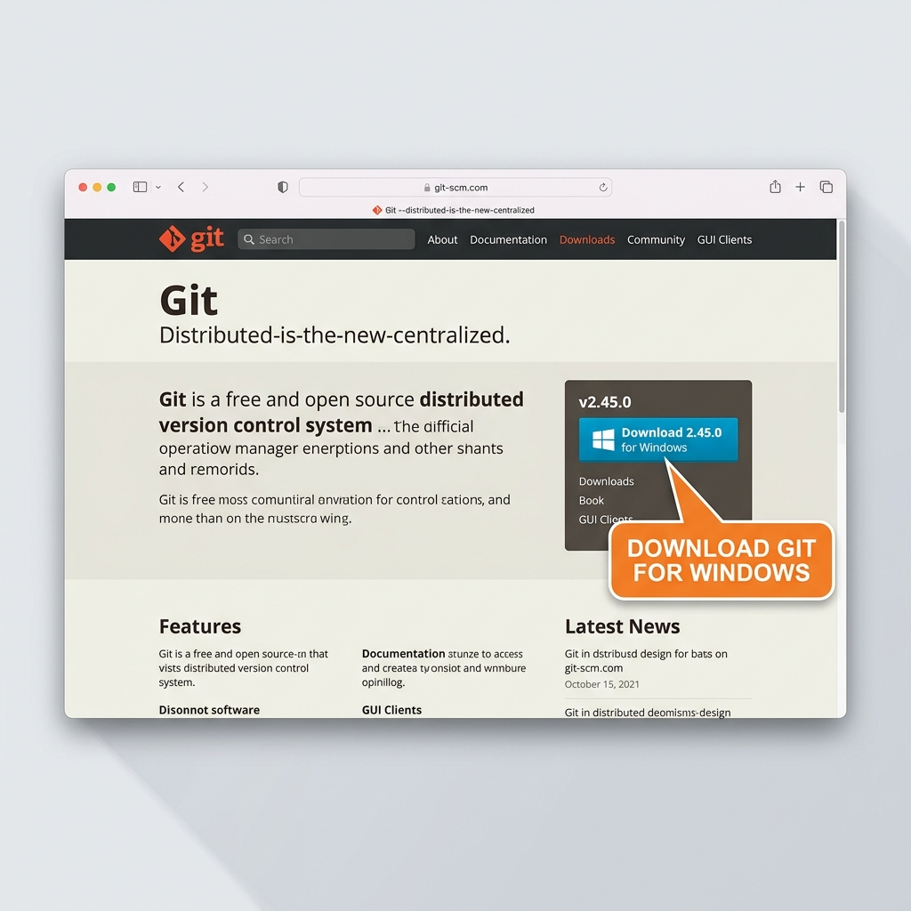 图①:git-scm.com 官网下载